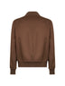 Giacca bomber in double di lana marrone