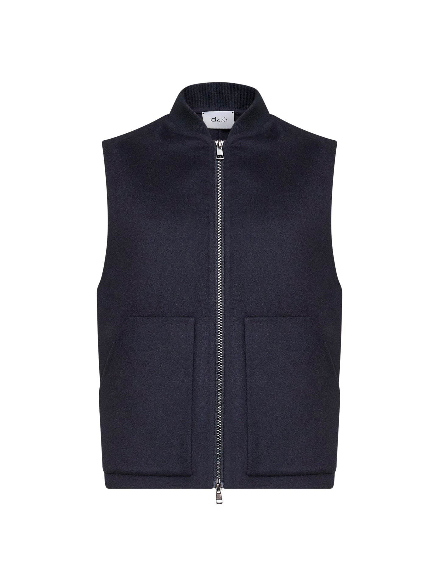 Gilet in double di lana blu