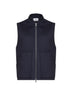 Gilet in double di lana blu