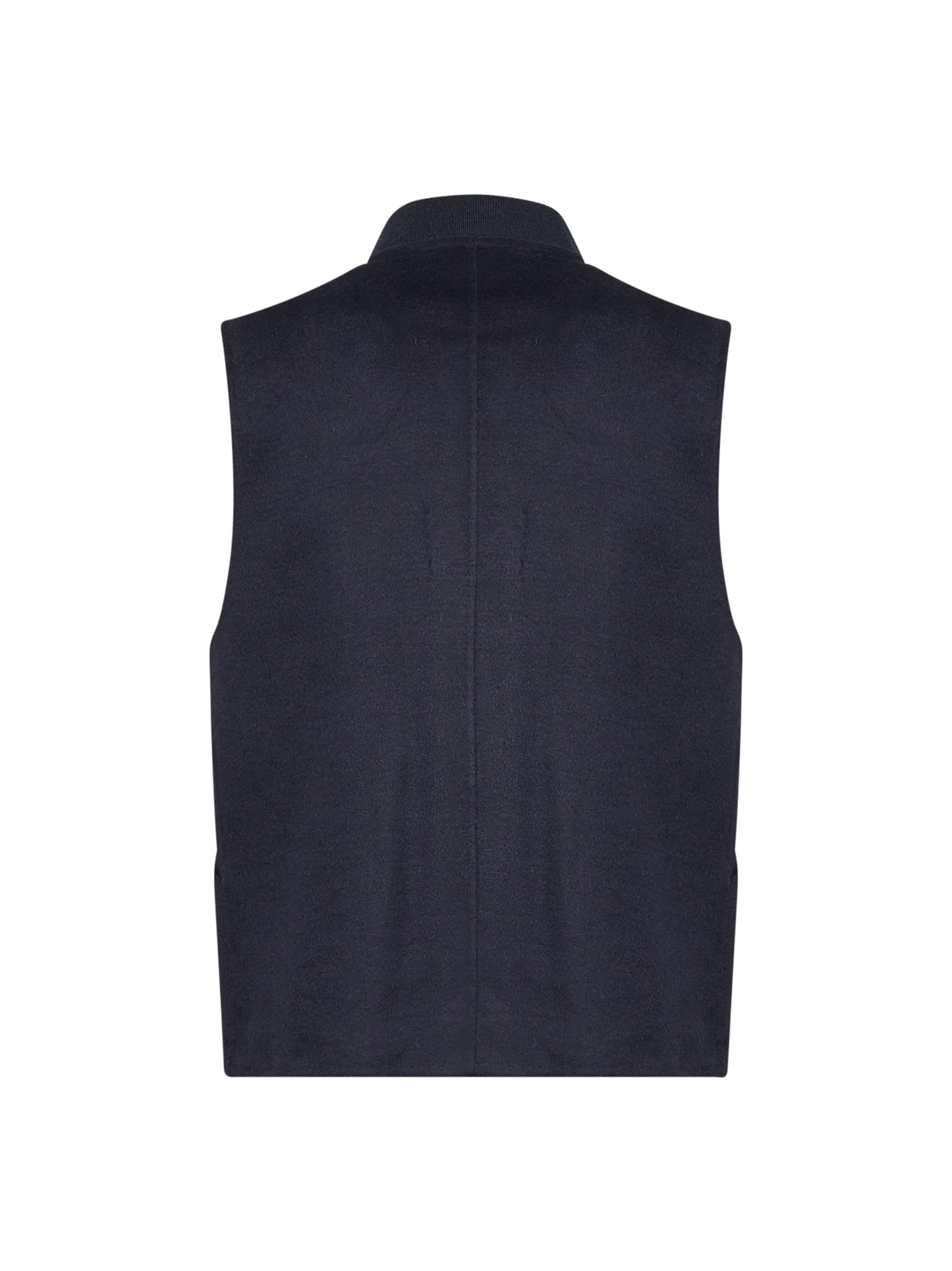 Gilet in double di lana blu