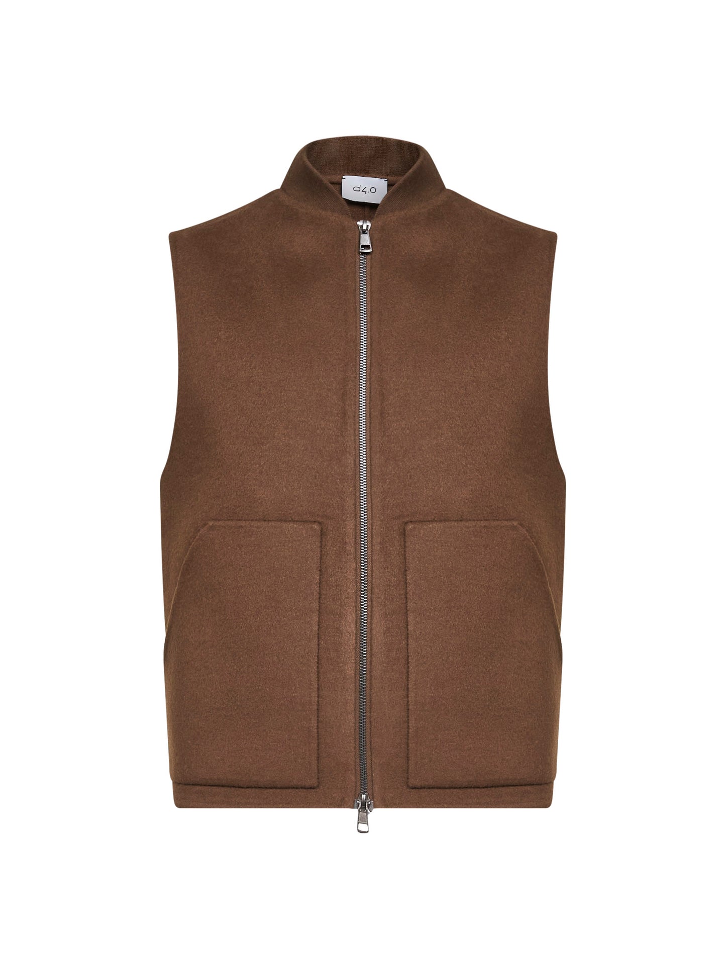 Brown double wool vest
