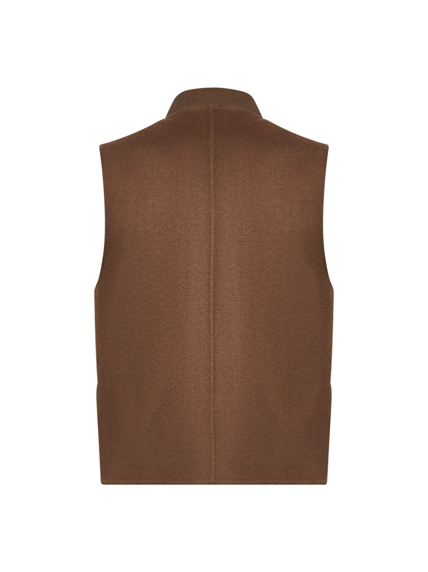 Brown double wool vest