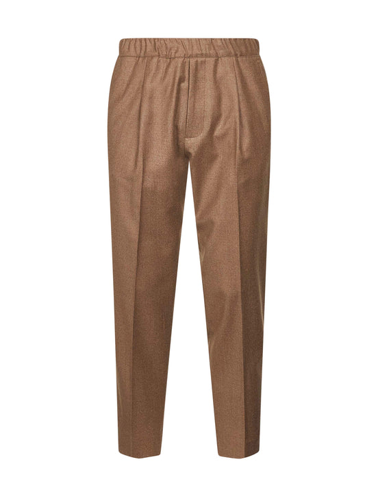 Pantaloni Tokyo in lana vergine beige