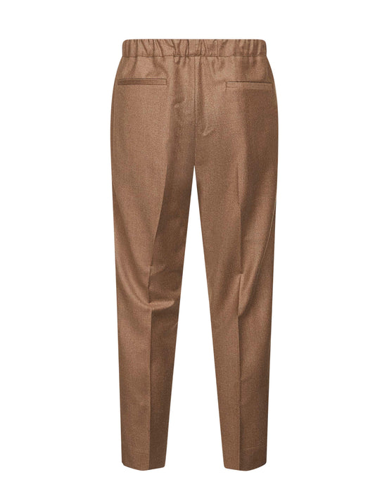 Pantaloni Tokyo in lana vergine beige