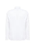 Camicia con collo diplomatico in popeline bianco