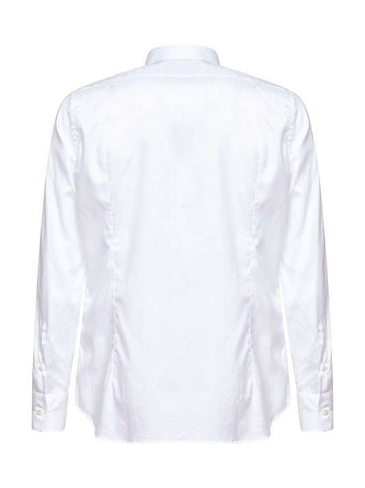 White cotton poplin shirt