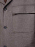 Brown Loro Piana stretch flannel John shirt jacket