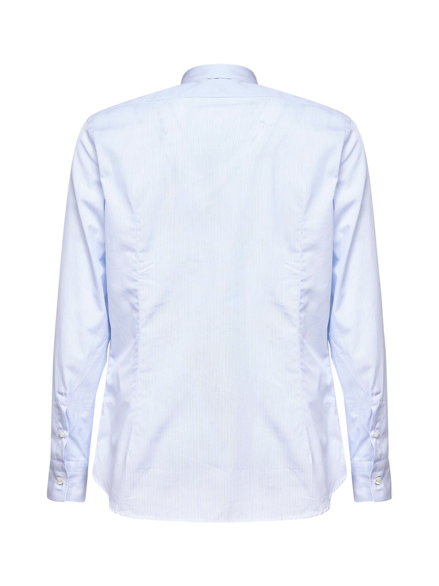 White striped cotton poplin shirt