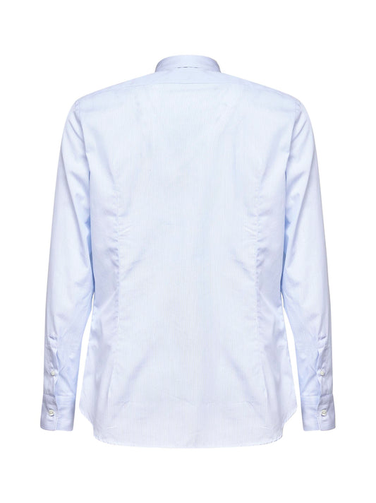 White striped cotton poplin shirt