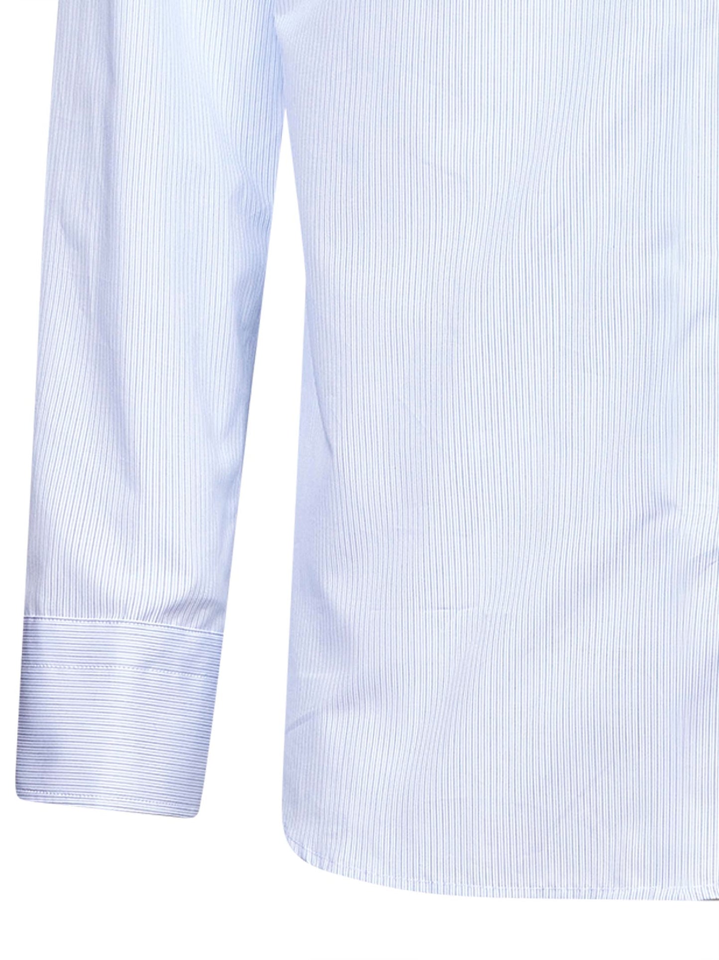 White striped cotton poplin shirt