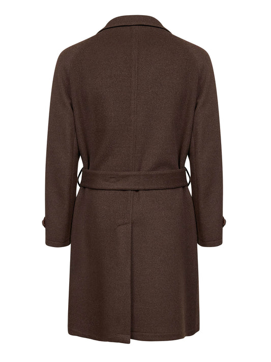 Dark brown Loro Piana black sheep wool coat