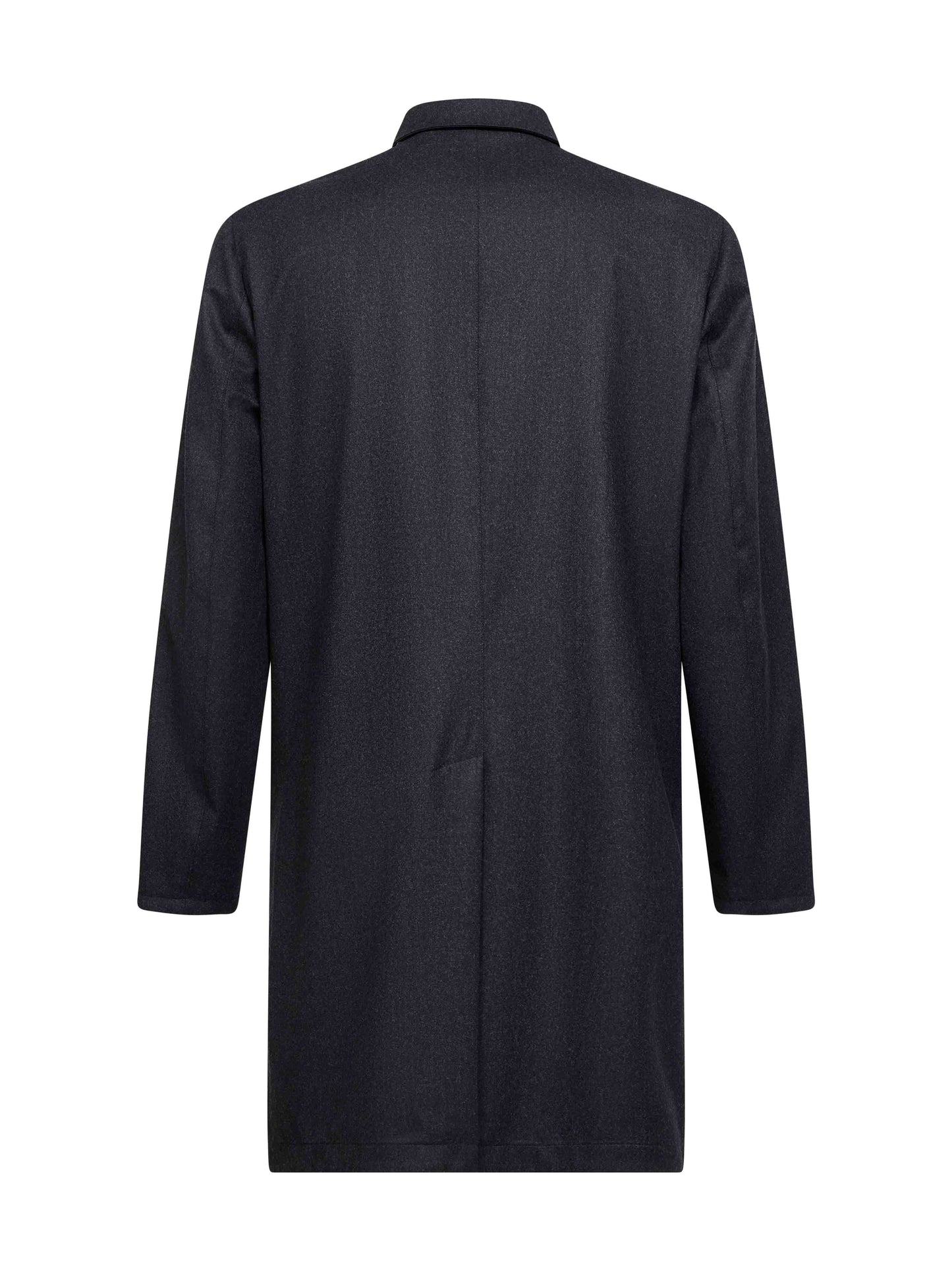 Two-tone reversible single-breasted coat