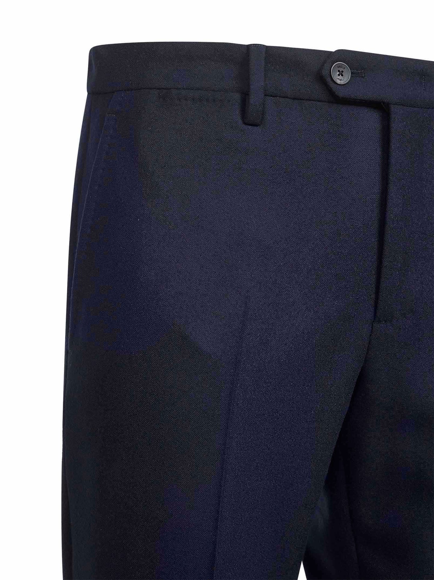 Blue Loro Piana stretch flannel Montaigne trousers