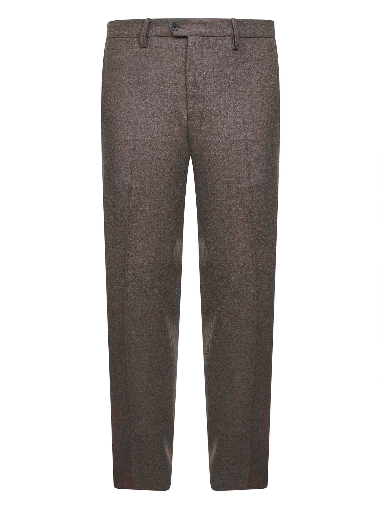 Pantaloni Montaigne in flanella stretch Loro Piana marrone