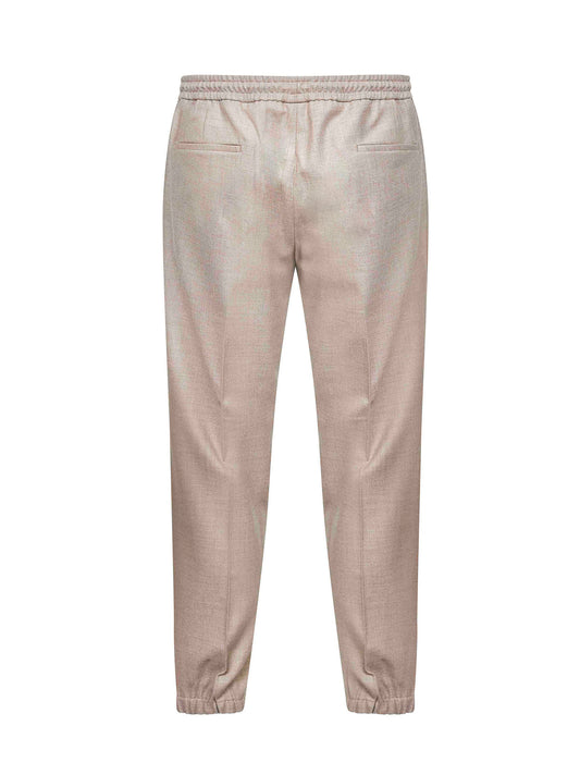 Beige Loro Piana stretch flannel Montecarlo trousers