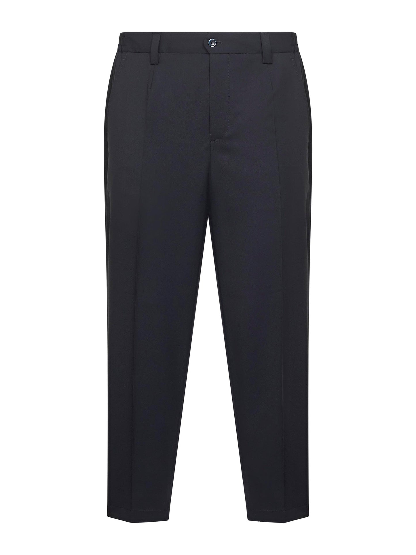 Blue wool blend twill Portofino trousers