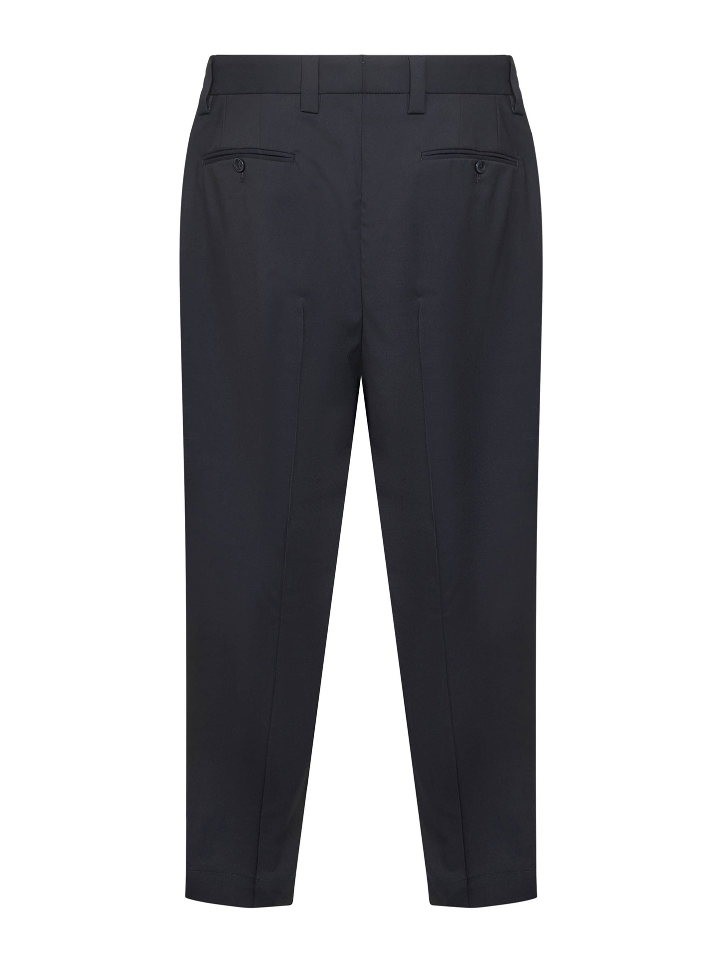 Blue wool blend twill Portofino trousers