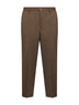 Biscuit wool blend twill Portofino trousers