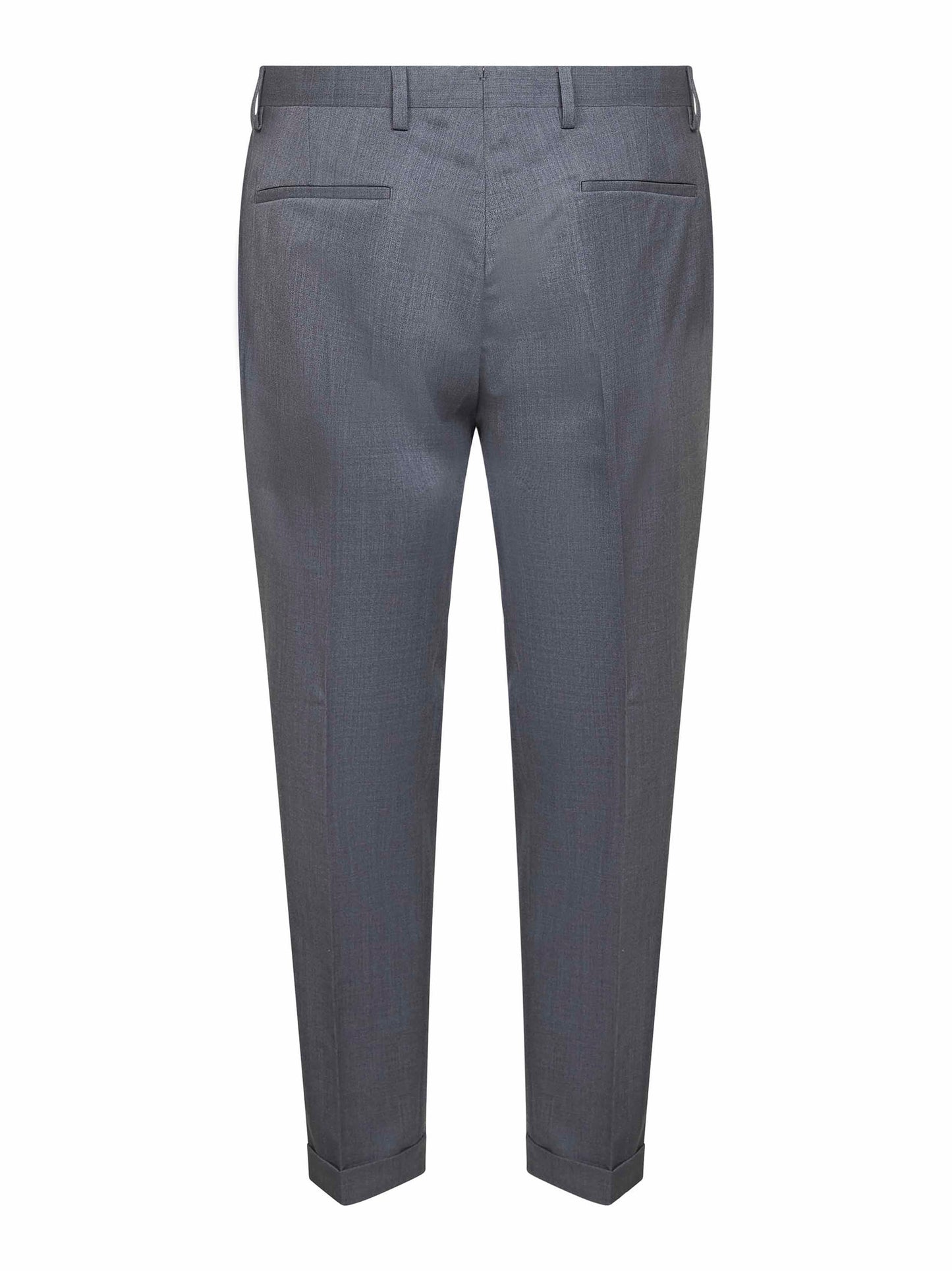 Grey wool blend flannel Tiberio trousers