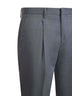 Grey wool blend flannel Tiberio trousers