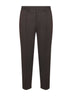 Brown wool blend flannel Tiberio trousers