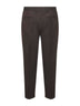 Brown wool blend flannel Tiberio trousers