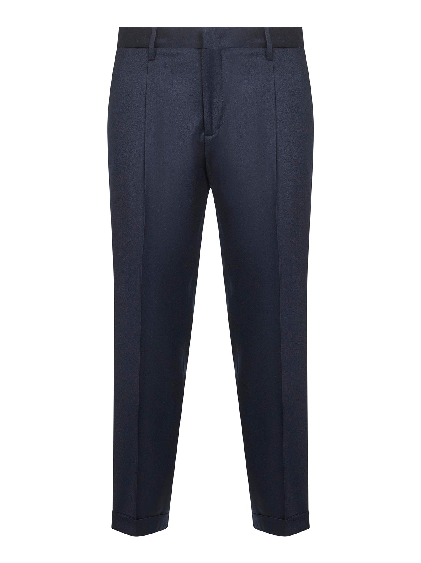 Blue wool and cashmere flannel Tiberio trousers