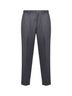 Pantaloni Tiberio in flanella di lana e cashmere grigia