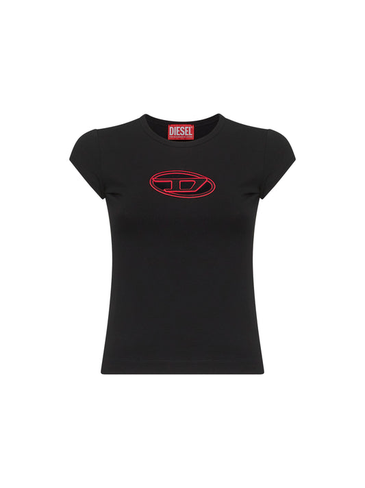 Black stretch cotton T-Angie T-shirt