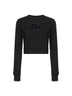 Felpa cropped F-Slimmy-Od nera