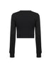 Felpa cropped F-Slimmy-Od nera