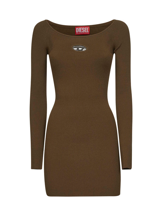 Green ribbed viscose M-Vera minidress