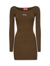 Green ribbed viscose M-Vera minidress