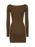 Green ribbed viscose M-Vera minidress