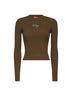 Green ribbed viscose M-Valari top