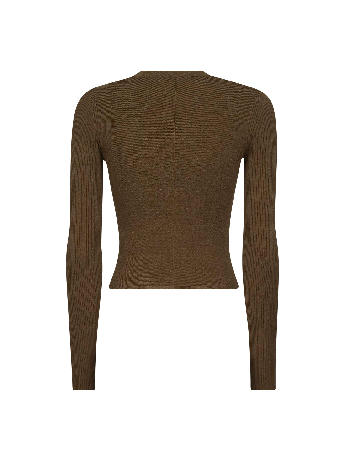Green ribbed viscose M-Valari top