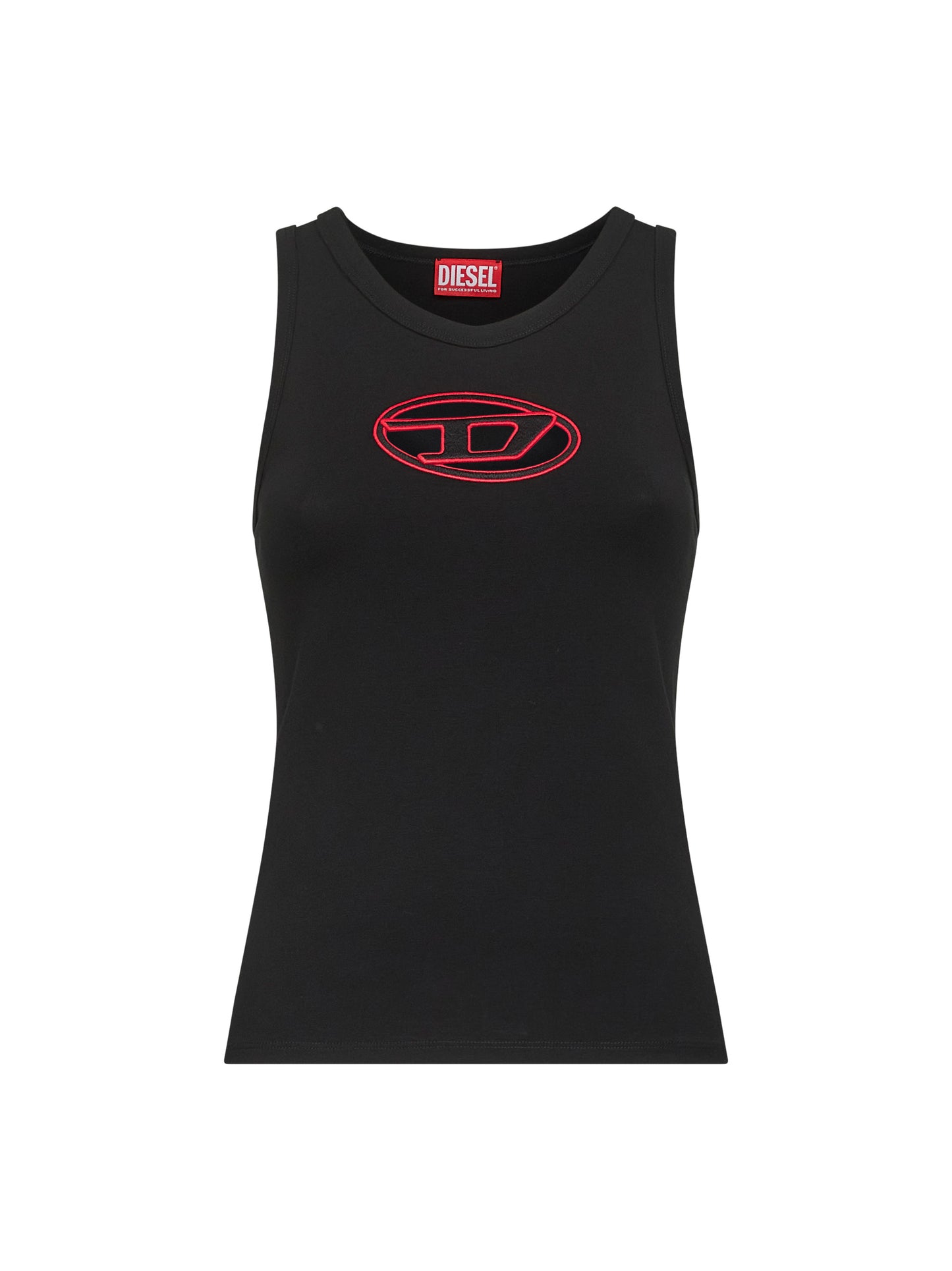 Black stretch cotton T-Lynys-Od tank top