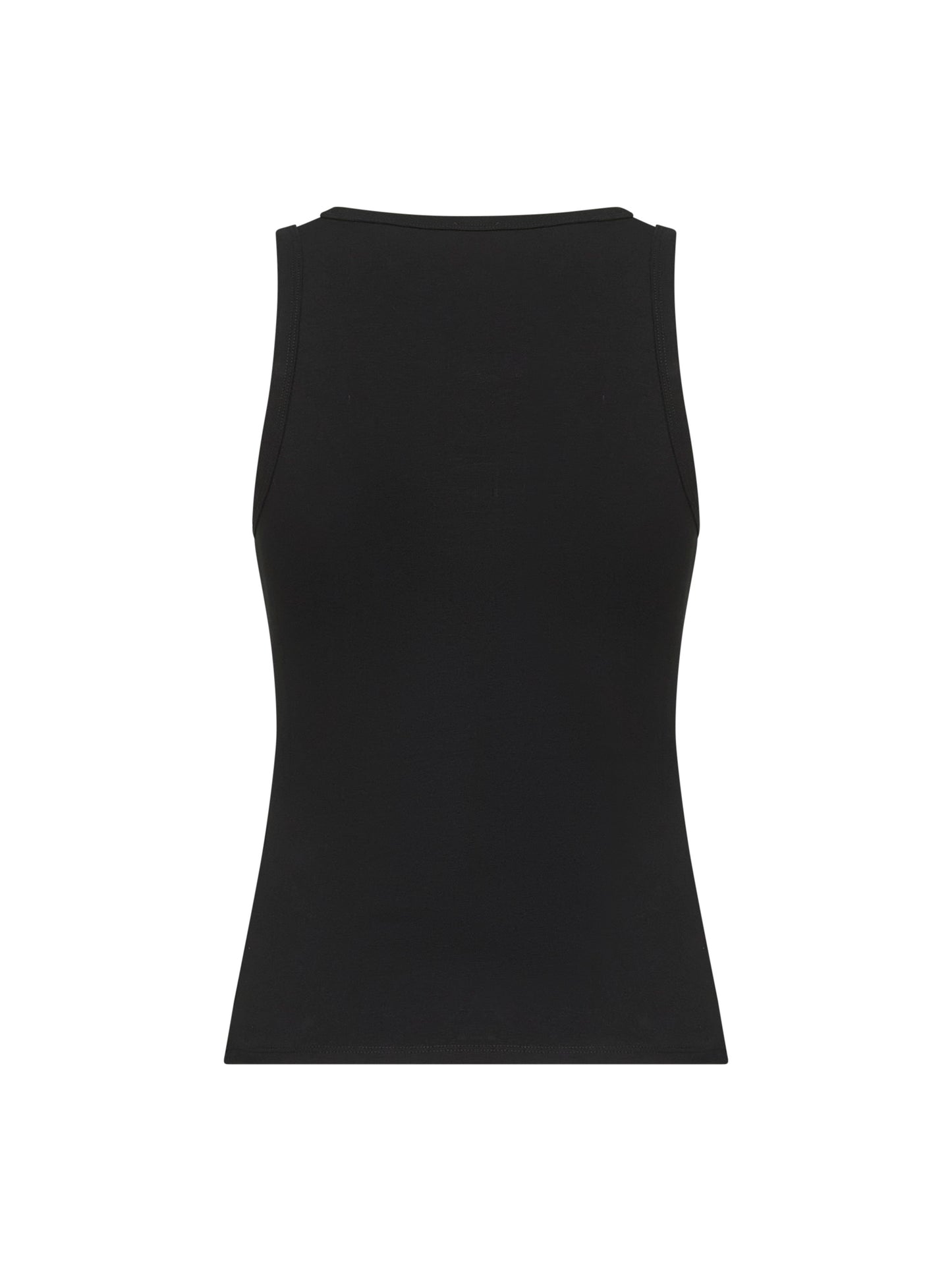 Black stretch cotton T-Lynys-Od tank top