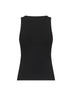 Black stretch cotton T-Lynys-Od tank top
