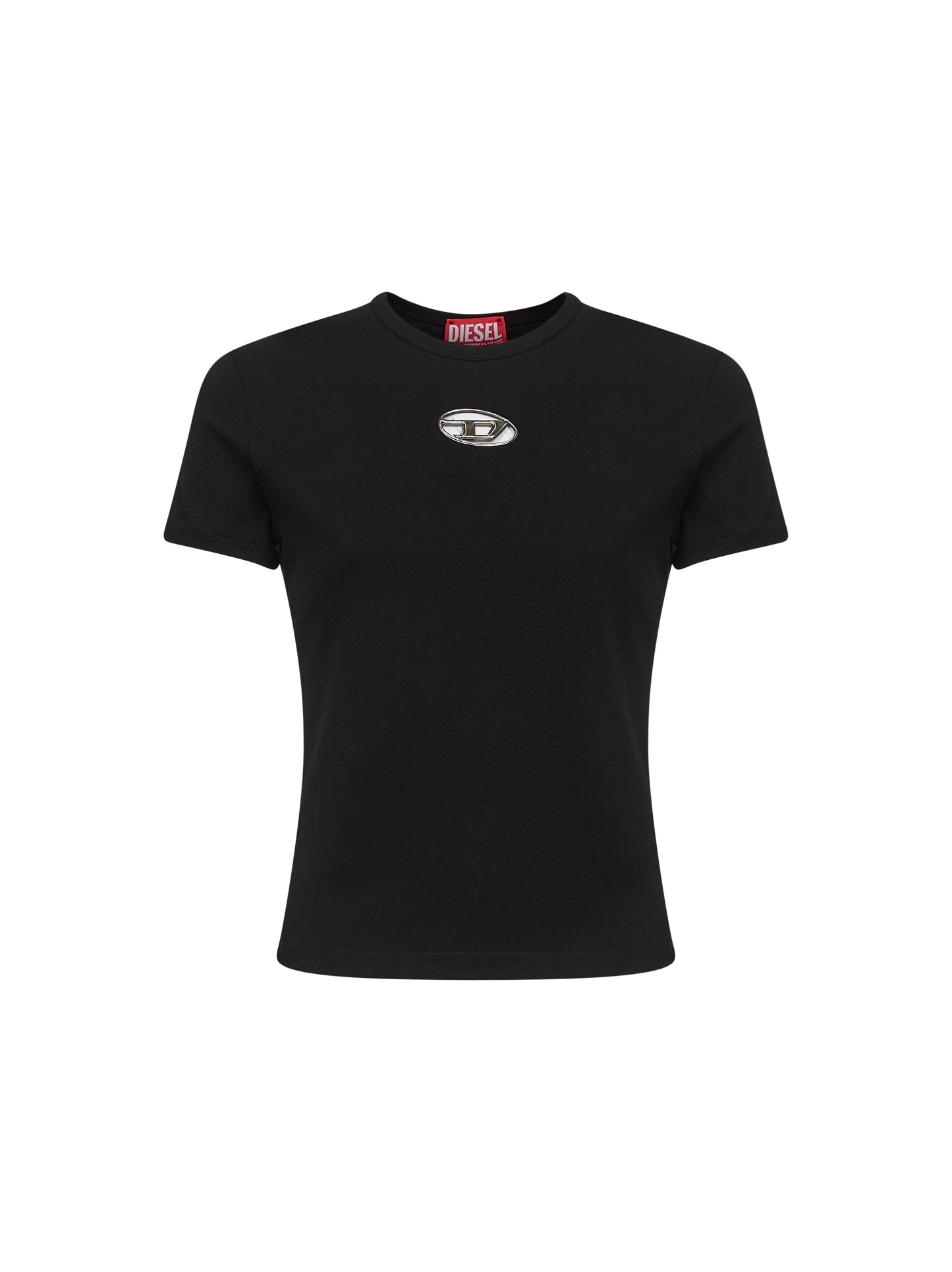 T-Uncutie-Long-Od-Q1 slim t-shirt in black organic jersey