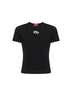 T-Uncutie-Long-Od-Q1 slim t-shirt in black organic jersey