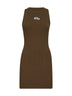Green ribbed viscose M-Caddix minidress