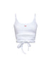 White ribbed cotton T-Leya-Tail top