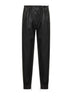Black distressed eco-leather P-Hoenix trousers