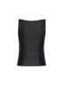 Black stretch nylon jersey T-Amai top