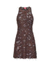 Brown destroyed jersey D-Ilmy minidress