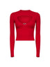 Red ribbed wool M-Olina top
