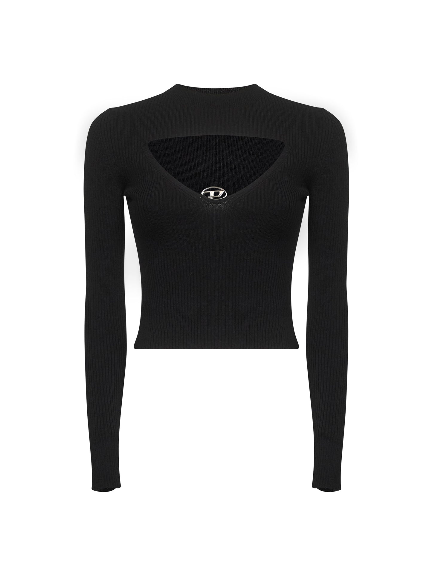 Black ribbed wool M-Olina top