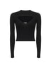 Black ribbed wool M-Olina top