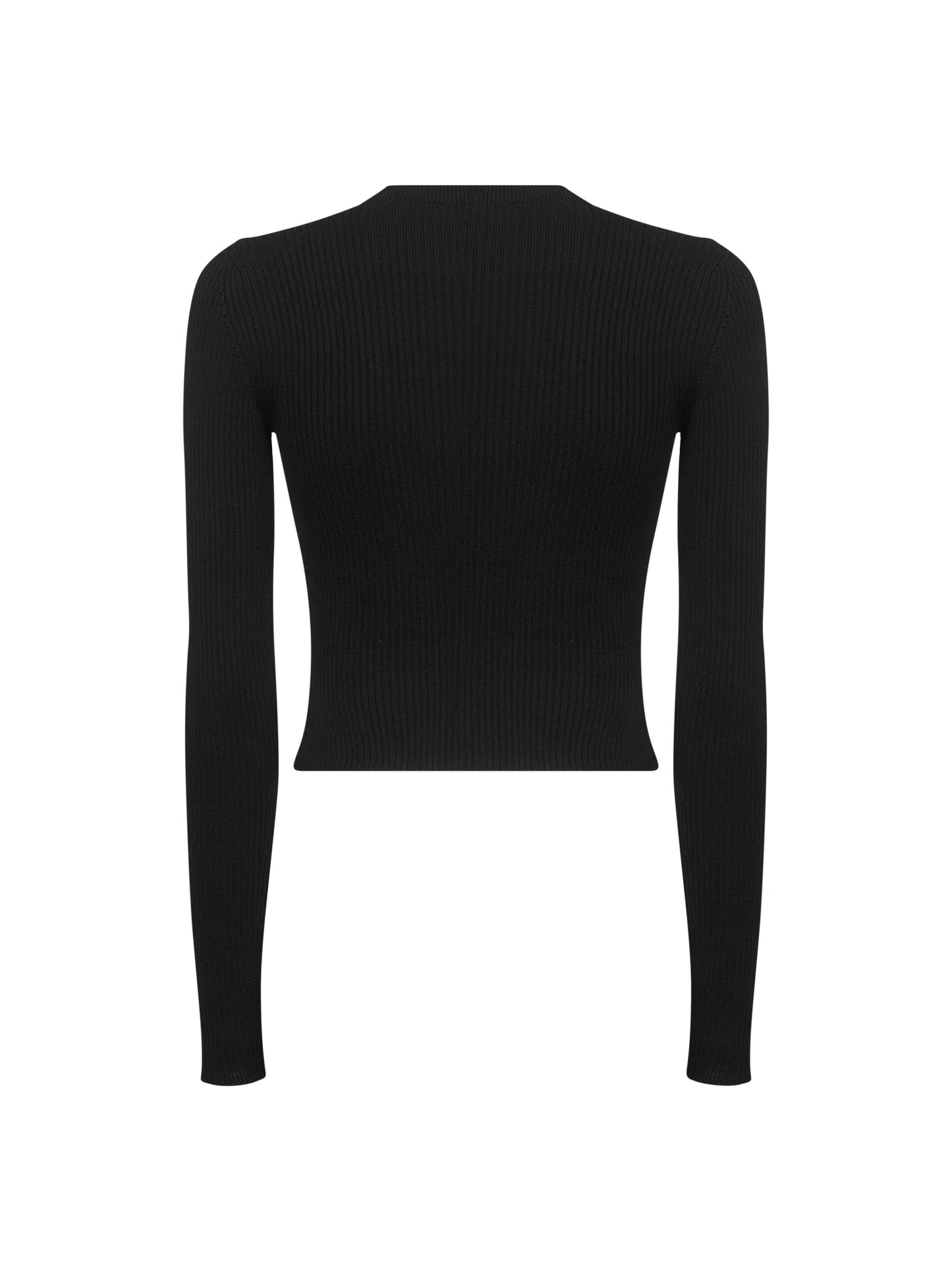 Black ribbed wool M-Olina top